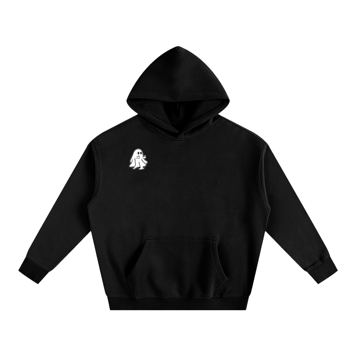 OVERSIZED "MOCHIMOTO" FLEECE HOODIE - Black