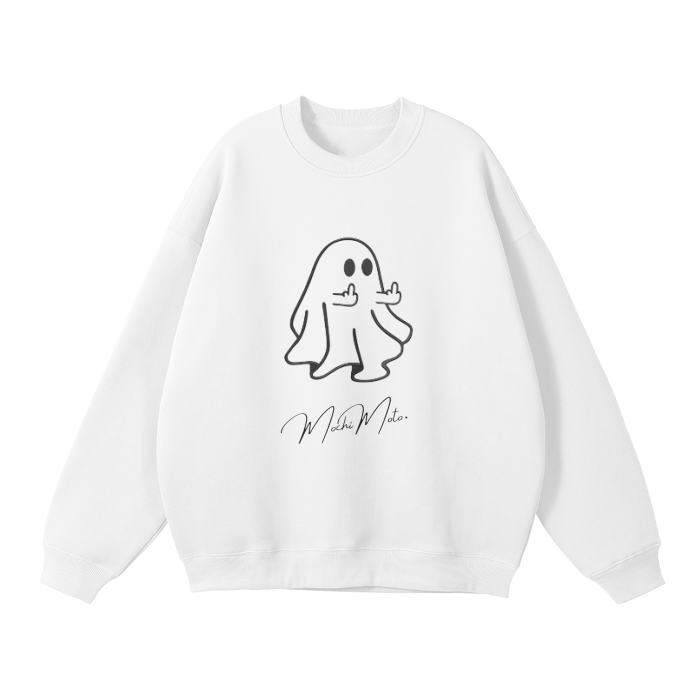 "MOCHI" FLEECE PULLOVER - White